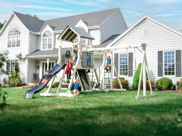 Swing Set with monkey bars for kids