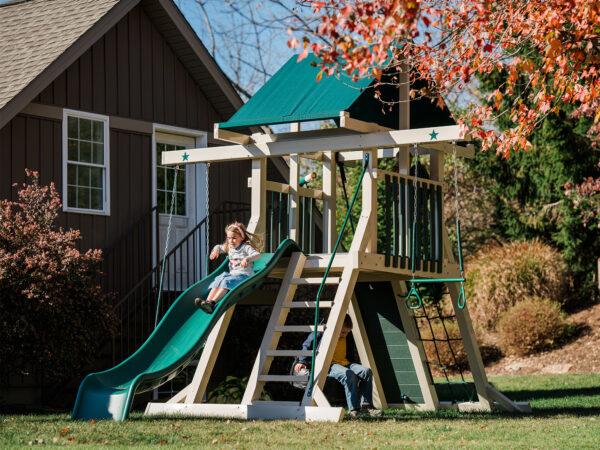 Compact swing set